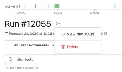 Individual run deletion